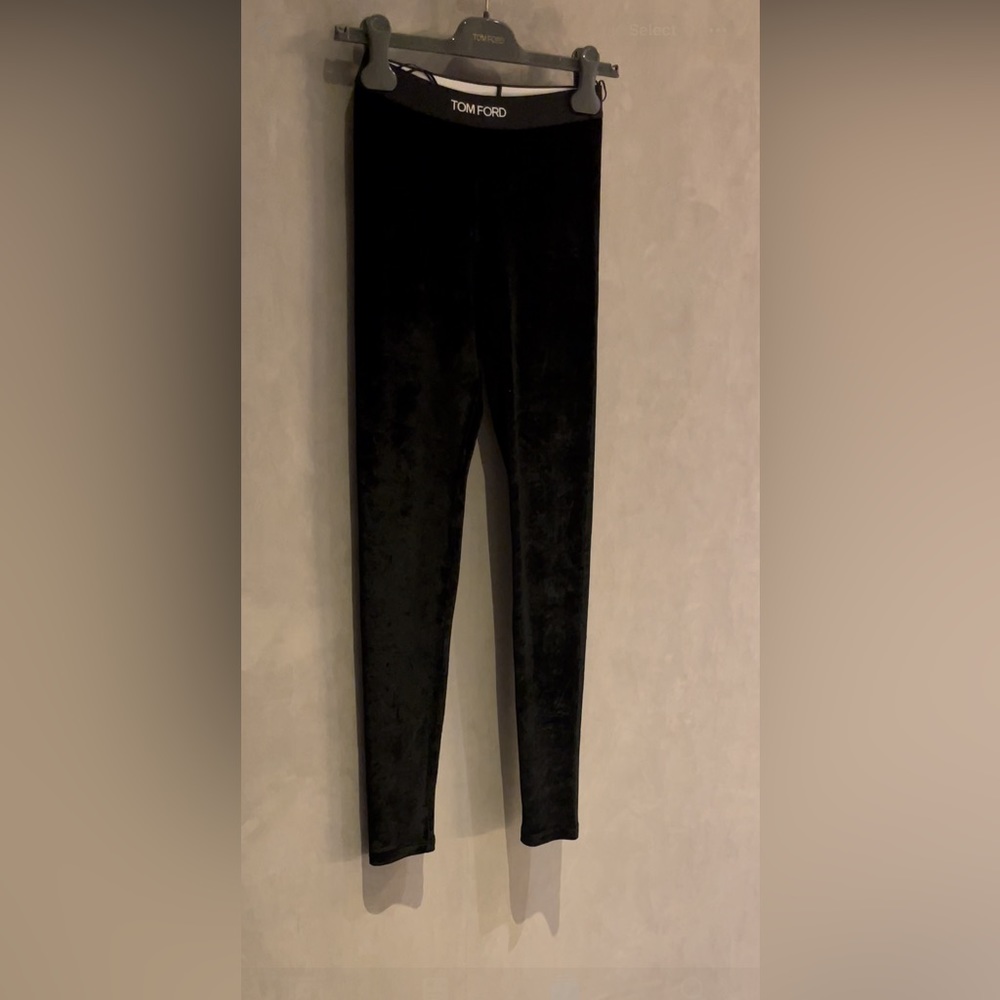 TOM FORD STRETCH VELVET SIGNATURE LEGGINGS